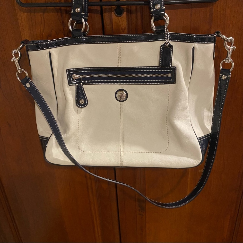 Vintage Coach Signature Laura Satchel Handbag